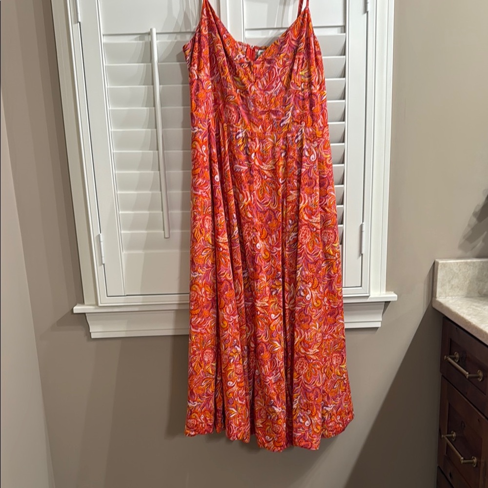 Jason Wu Orange Red Spaghetti Strap Maxi Dress